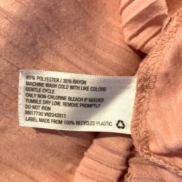 A New Day Womens Sleeveless Pleated Top Light Pink Size L - Picture 4 of 10